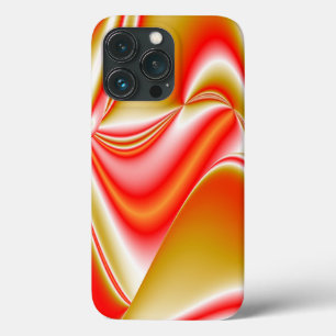 ラブ&金ゴールド抽象芸術3Dレインボワート iPhone 13 PROケース