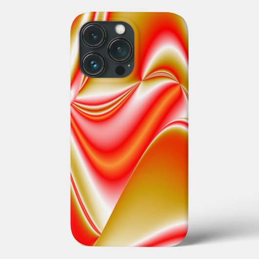 ラブ&金ゴールド抽象芸術3Dレインボワート Case-Mate iPhoneケース (裏面)