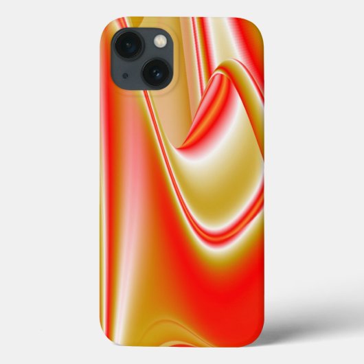 ラブ&金ゴールド抽象芸術3Dレインボワート Case-Mate iPhoneケース (裏面)
