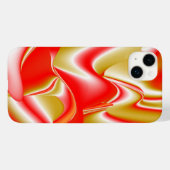 ラブ&金ゴールド抽象芸術3Dレインボワート Case-Mate iPhoneケース (裏面 (横))