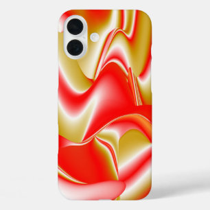 ラブ&金ゴールド抽象芸術3Dレインボワート iPhone 16 PLUSケース