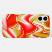 ラブ&金ゴールド抽象芸術3Dレインボワート Case-Mate iPhoneケース (裏面 (横))