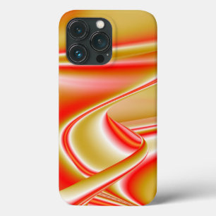 ラブ&金ゴールド抽象芸術3Dレインボワート iPhone 13 PROケース