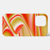 ラブ&金ゴールド抽象芸術3Dレインボワート Case-Mate iPhoneケース (裏面 (横))