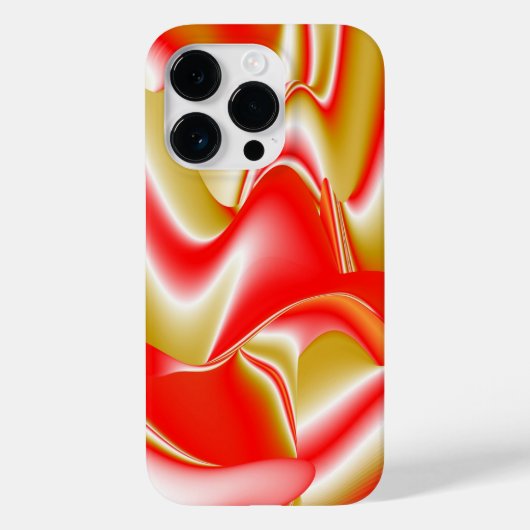ラブ&金ゴールド抽象芸術3Dレインボワート Case-Mate iPhoneケース (裏面)