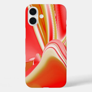 ラブ&金ゴールド抽象芸術3Dレインボワート iPhone 16 PLUSケース