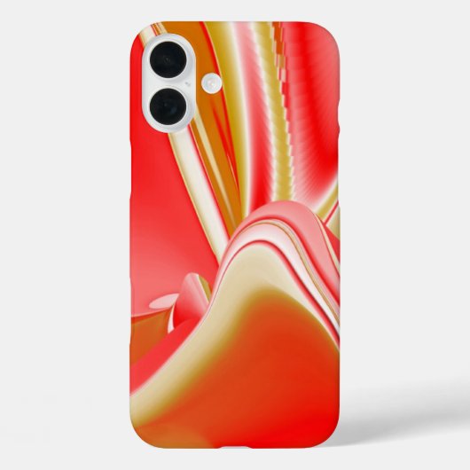 ラブ&金ゴールド抽象芸術3Dレインボワート Case-Mate iPhoneケース (裏面)