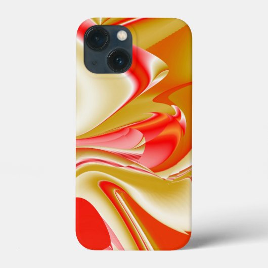 ラブ&金ゴールド抽象芸術3Dレインボワート Case-Mate iPhoneケース (裏面)