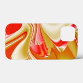 ラブ&金ゴールド抽象芸術3Dレインボワート Case-Mate iPhoneケース (裏面 (横))