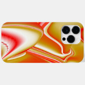 ラブ&金ゴールド抽象芸術3Dレインボワート Case-Mate iPhoneケース (裏面 (横))