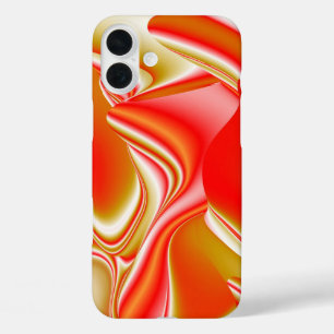 ラブ&金ゴールド抽象芸術3Dレインボワート iPhone 16 PLUSケース