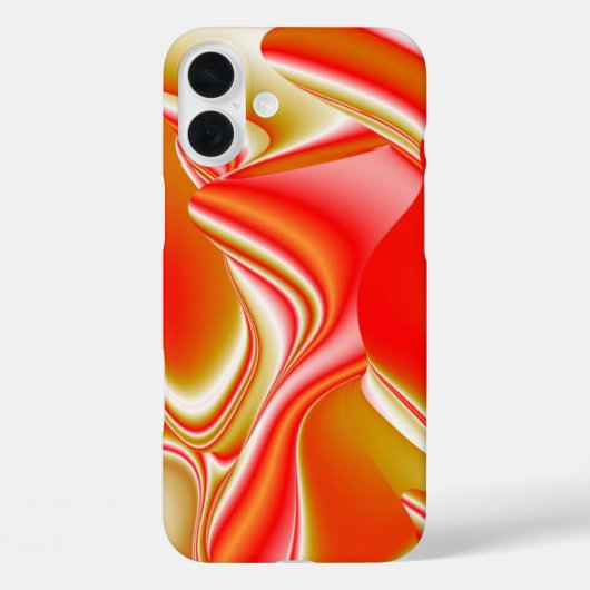 ラブ&金ゴールド抽象芸術3Dレインボワート Case-Mate iPhoneケース (裏面)