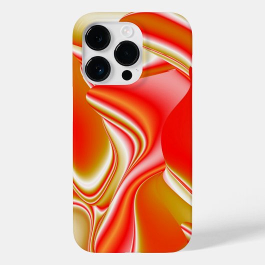 ラブ&金ゴールド抽象芸術3Dレインボワート Case-Mate iPhoneケース (裏面)