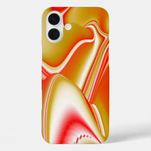 ラブ&金ゴールド抽象芸術3Dレインボワート iPhone 16 PLUSケース