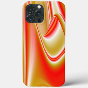 ラブ&金ゴールド抽象芸術3Dレインボワート iPhone 13 PRO MAXケース