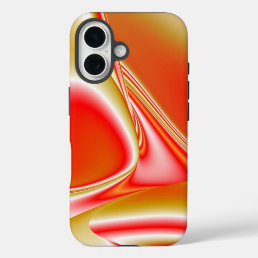 ラブ&金ゴールド抽象芸術3Dレインボワート Case-Mate iPhoneケース (裏面)
