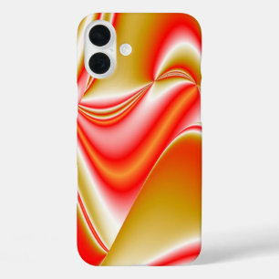 ラブ&金ゴールド抽象芸術3Dレインボワート iPhone 16 PLUSケース