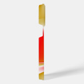 ラブ&金ゴールド抽象芸術3Dレインボワート iPhoneケース (右側面)