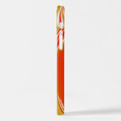 ラブ&金ゴールド抽象芸術3Dレインボワート iPhoneケース (左側面)