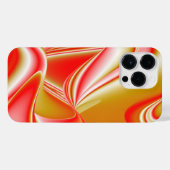 ラブ&金ゴールド抽象芸術3Dレインボワート iPhoneケース (裏面横)