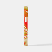 ラブ&金ゴールド抽象芸術3Dレインボワート iPhoneケース (右側面)