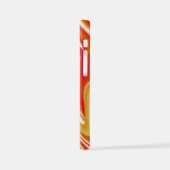 ラブ&金ゴールド抽象芸術3Dレインボワート iPhoneケース (左側面)