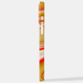 ラブ&金ゴールド抽象芸術3Dレインボワート iPhoneケース (左側面)