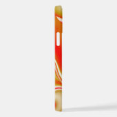 ラブ&金ゴールド抽象芸術3Dレインボワート iPhoneケース (右側面)