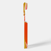 ラブ&金ゴールド抽象芸術3Dレインボワート iPhoneケース (左側面)