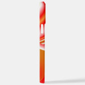 ラブ&金ゴールド抽象芸術3Dレインボワート iPhoneケース (右側面)