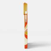 ラブ&金ゴールド抽象芸術3Dレインボワート iPhoneケース (左側面)