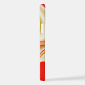 ラブ&金ゴールド抽象芸術3Dレインボワート iPhoneケース (右側面)