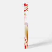 ラブ&金ゴールド抽象芸術3Dレインボワート iPhoneケース (左側面)