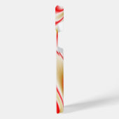 ラブ&金ゴールド抽象芸術3Dレインボワート iPhoneケース (左側面)