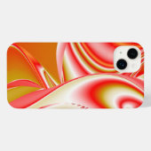 ラブ&金ゴールド抽象芸術3Dレインボワート iPhoneケース (裏面横)