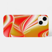 ラブ&金ゴールド抽象芸術3Dレインボワート iPhoneケース (裏面横)