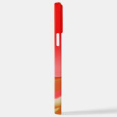 ラブ&金ゴールド抽象芸術3Dレインボワート iPhoneケース (右側面)