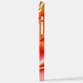 ラブ&金ゴールド抽象芸術3Dレインボワート iPhoneケース (左側面)