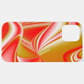 ラブ&金ゴールド抽象芸術3Dレインボワート iPhoneケース (裏面横)