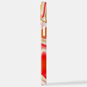 ラブ&金ゴールド抽象芸術3Dレインボワート iPhoneケース (左側面)