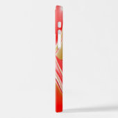 ラブ&金ゴールド抽象芸術3Dレインボワート iPhoneケース (左側面)