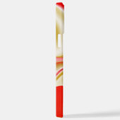 ラブ&金ゴールド抽象芸術3Dレインボワート iPhoneケース (右側面)