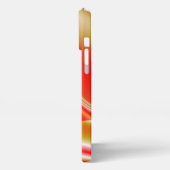 ラブ&金ゴールド抽象芸術3Dレインボワート iPhoneケース (左側面)