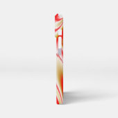 ラブ&金ゴールド抽象芸術3Dレインボワート iPhoneケース (左側面)