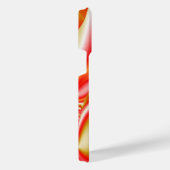 ラブ&金ゴールド抽象芸術3Dレインボワート iPhoneケース (右側面)