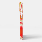 ラブ&金ゴールド抽象芸術3Dレインボワート iPhoneケース (左側面)