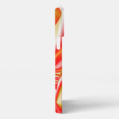 ラブ&金ゴールド抽象芸術3Dレインボワート iPhoneケース (右側面)