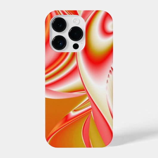 ラブ&金ゴールド抽象芸術3Dレインボワート iPhoneケース (裏面)