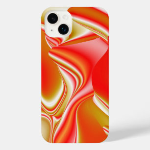 ラブ&金ゴールド抽象芸術3Dレインボワート iPhone 14 PLUSケース