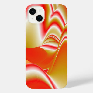 ラブ&金ゴールド抽象芸術3Dレインボワート iPhone 14 PLUSケース